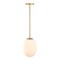 Designers Fountain Noor 60 Watt 1-Light Brushed Gold Modern Pendant Light with Etched Opal Glass Shade D324M-8P-BG - alternate 1